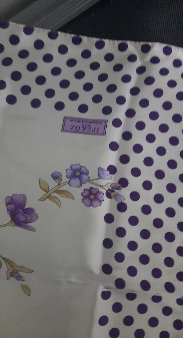 Mor Çiçekli Kadın Eşarp - Görsel 4