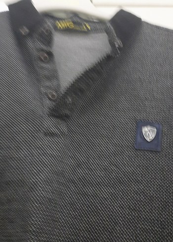 Gri Düğmeli Erkek Polo Tişört - Görsel 8