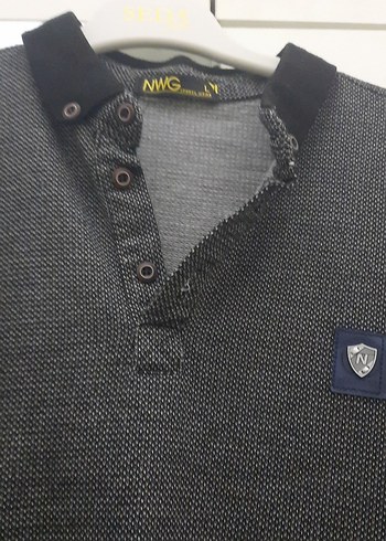 Gri Düğmeli Erkek Polo Tişört - Görsel 7