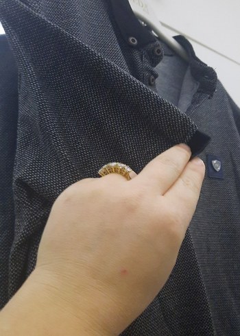 Gri Düğmeli Erkek Polo Tişört - Görsel 3