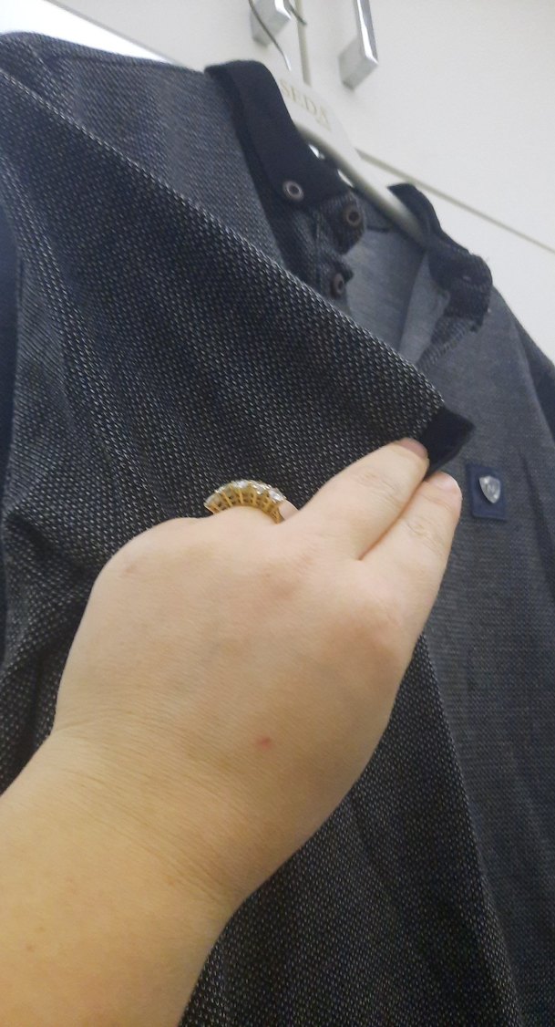 Gri Düğmeli Erkek Polo Tişört - Görsel 4