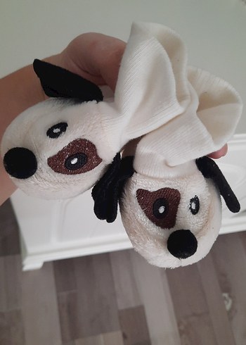 Nakışlı Köpek Figürlü Beyaz Erkek Çorabı - Görsel 6