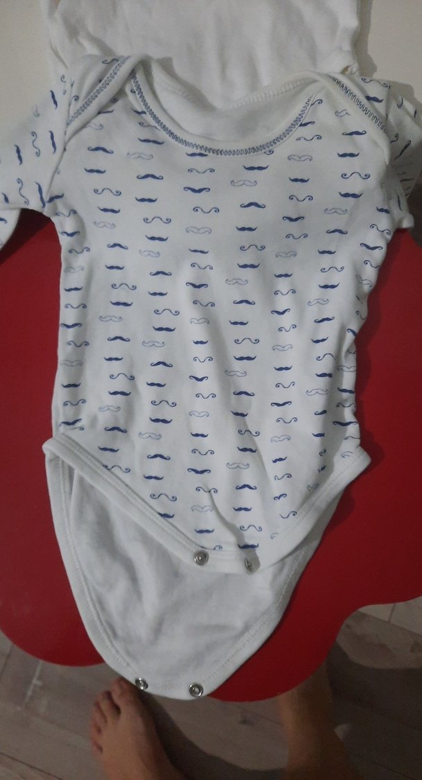 Uzun Kollu Düğmeli Bebek Zıbını - Görsel 3