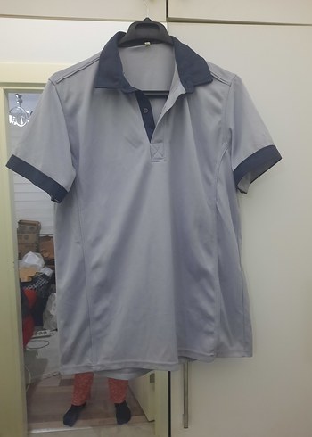 U.S Polo Assn. Gri Lacivert Detayli Polo Guvenlik Tisortu