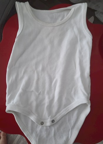 Beyaz Pamuklu Kolsuz Bebek Body - Görsel 6