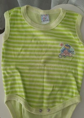 Beyaz Pamuklu Kolsuz Bebek Body - Görsel 4