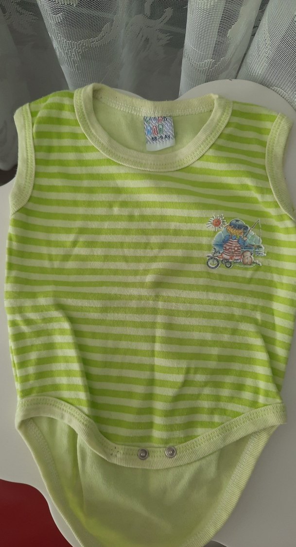 Beyaz Pamuklu Kolsuz Bebek Body - Görsel 4