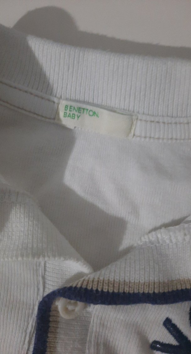 Beyaz Yakalı Kısa Kollu Bebek Body - Görsel 3