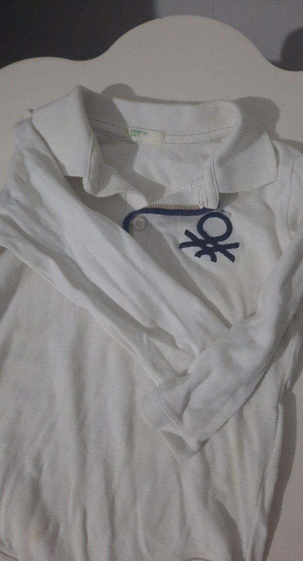 Beyaz Yakalı Kısa Kollu Bebek Body - Görsel 4