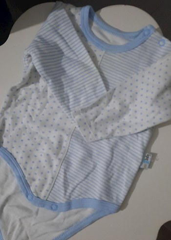 Mavi Düğmeli Erkek Bebek Çıtçıtlı Body - Görsel 7