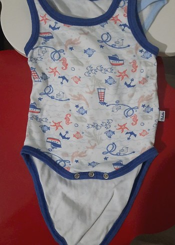 Mavi Düğmeli Erkek Bebek Çıtçıtlı Body - Görsel 3