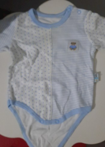 Mavi Düğmeli Erkek Bebek Çıtçıtlı Body - Görsel 5