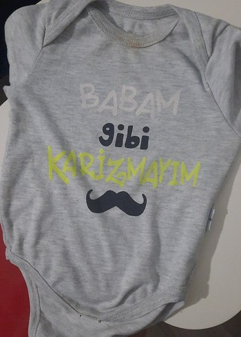 Gri Baskılı Erkek Bebek Kısa Kollu Body - Görsel 7