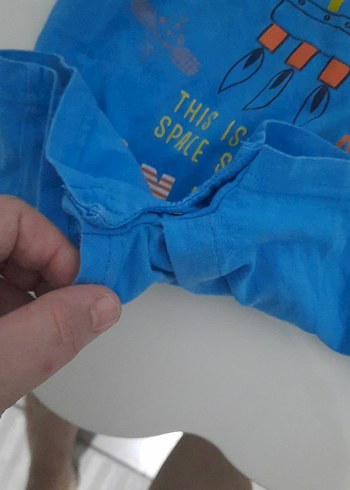 Gri Baskılı Erkek Bebek Askılı Tulum - Görsel 10