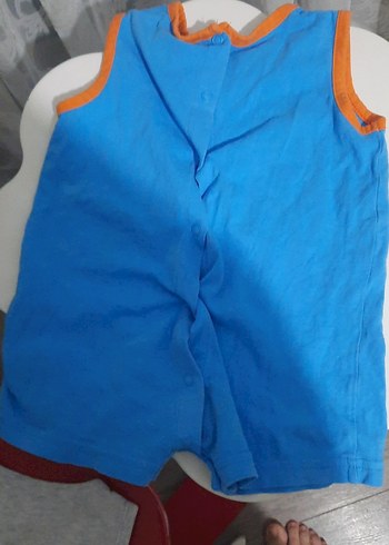 Gri Baskılı Erkek Bebek Askılı Tulum - Görsel 11