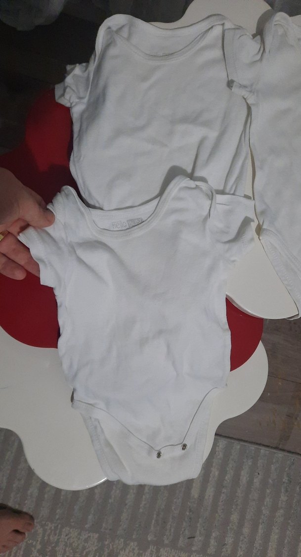 Bebek Erkek Beyaz Kısa Kollu Body 3'lü - Görsel 2