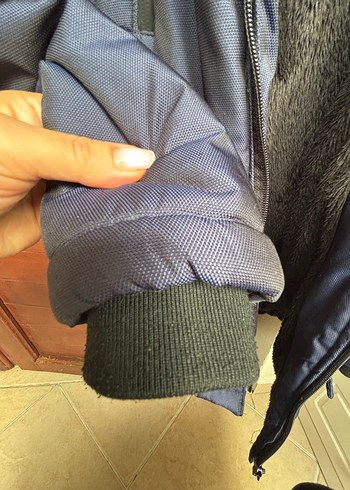 Erkek Çocuk Lacivert Kürklü Street Wear Mont - Görsel 7