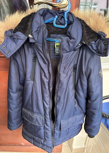 Erkek Çocuk Lacivert Kürklü Street Wear Mont - Görsel 6