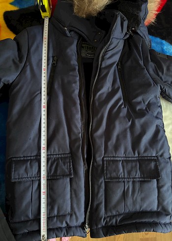 Erkek Çocuk Lacivert Kürklü Street Wear Mont - Görsel 9