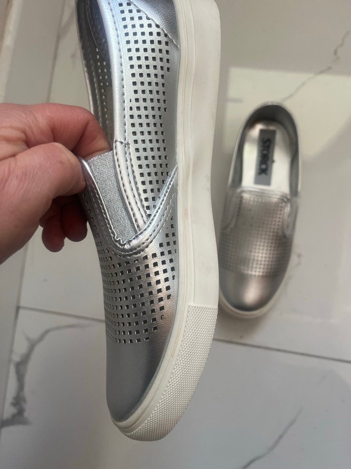 Gri Metalik Platform Sneaker - Görsel 3