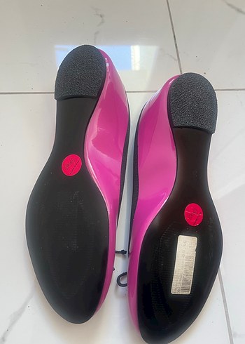 Parlak Pembe Dolgu Topuklu Kadın Babet - Görsel 3