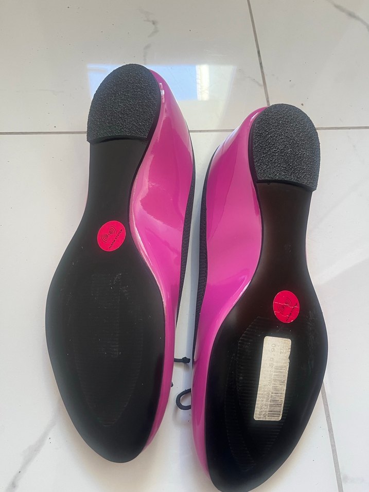 Parlak Pembe Dolgu Topuklu Kadın Babet - Görsel 3