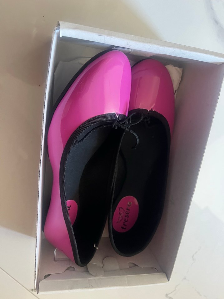 Parlak Pembe Dolgu Topuklu Kadın Babet - Görsel 4