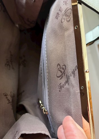 Çiçek Desenli Özel Tasarım Beyaz Kadın Çanta - Görsel 6