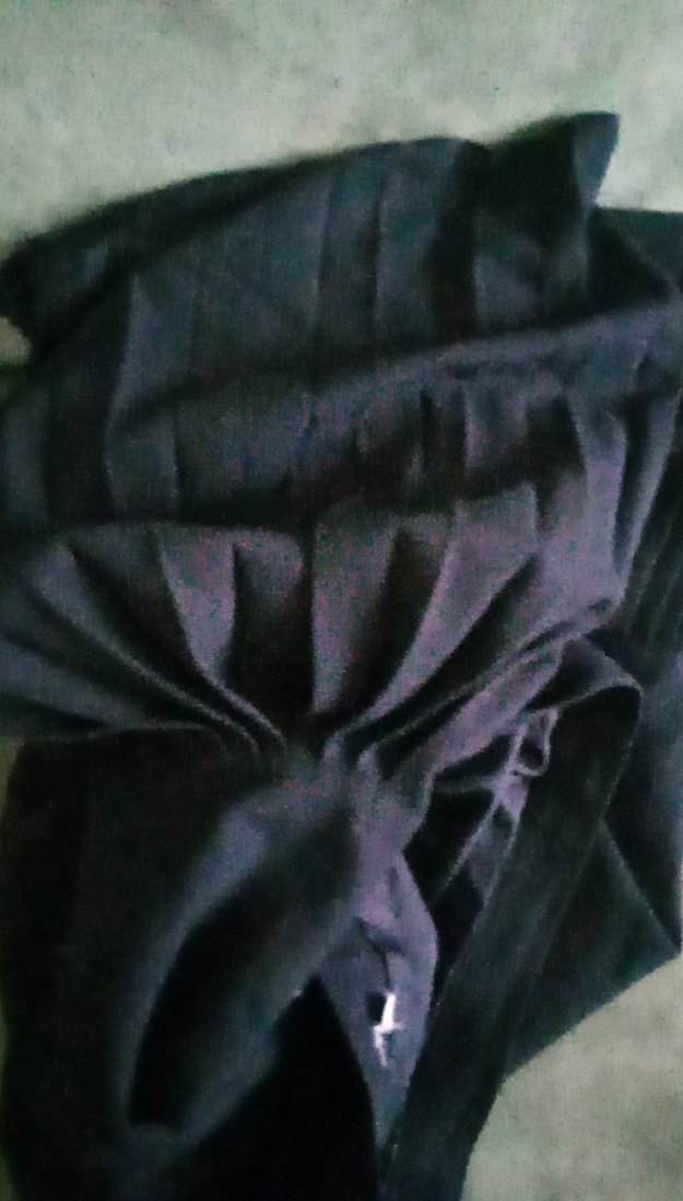 Düğmeli Siyah midi etek - Görsel 3