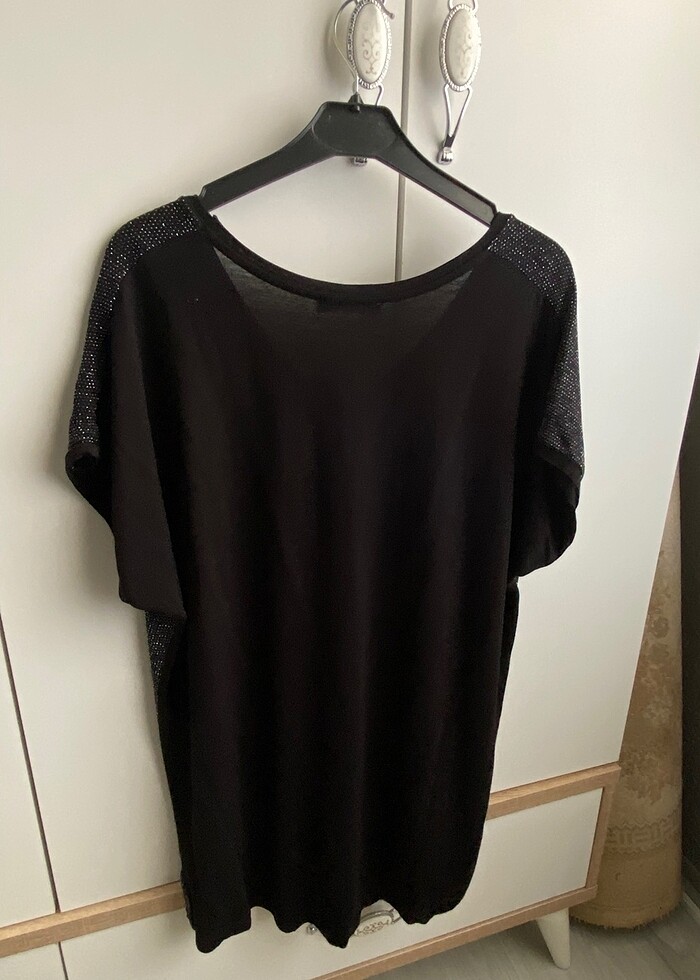 Kadın şık siyah bluz - Görsel 3