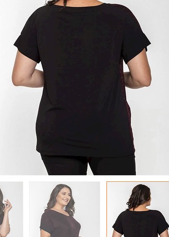 Bordo V Yaka Kadın Triko Bluz - Görsel 3