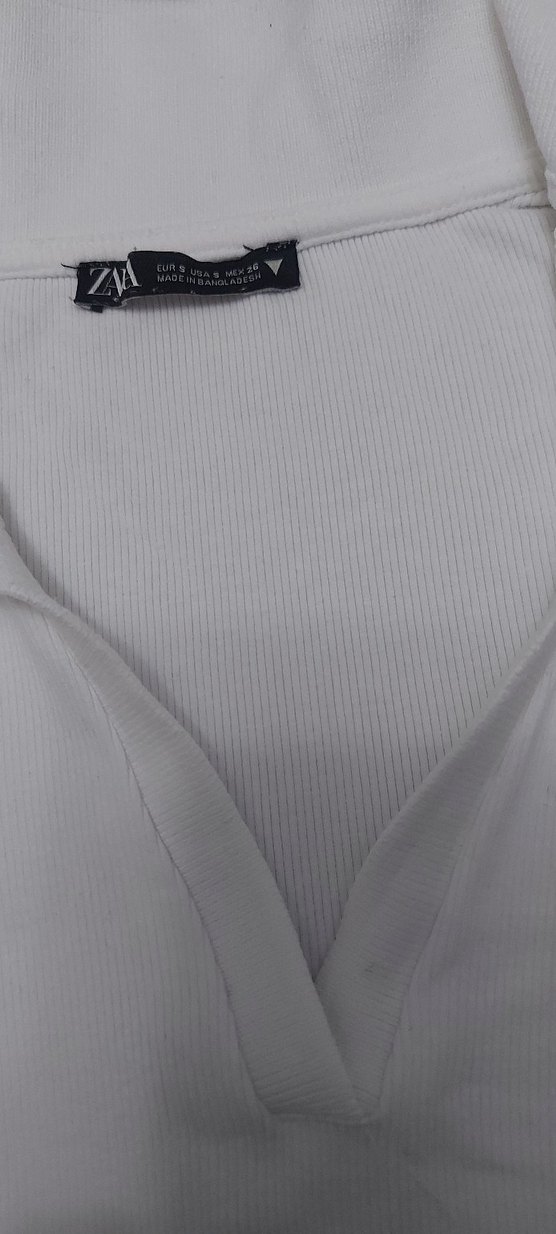 Beyaz Uzun Kollu Mini Sweatshirt - Görsel 3