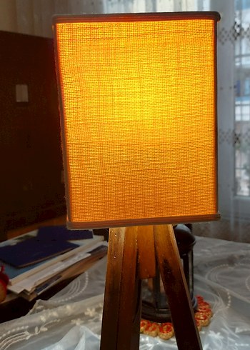 Bej Kumaş Abajur Lambası - Görsel 2