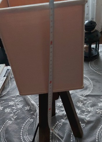 Bej Kumaş Abajur Lambası - Görsel 4