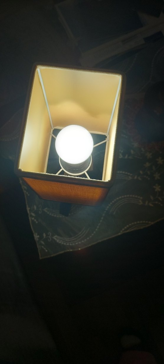 Bej Kumaş Abajur Lambası - Görsel 3