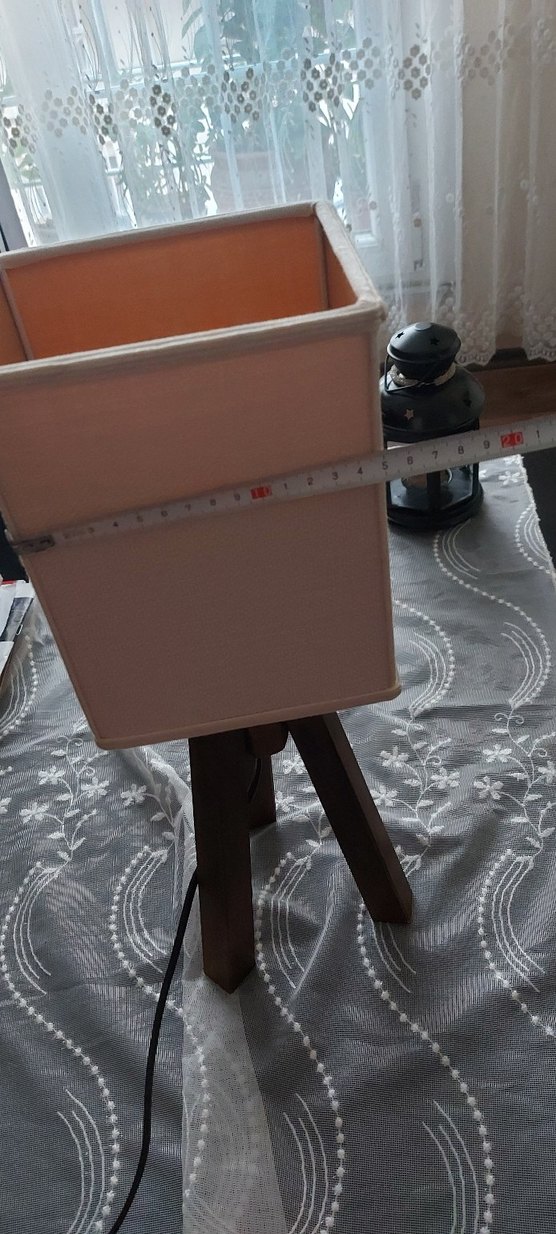 Bej Kumaş Abajur Lambası - Görsel 5