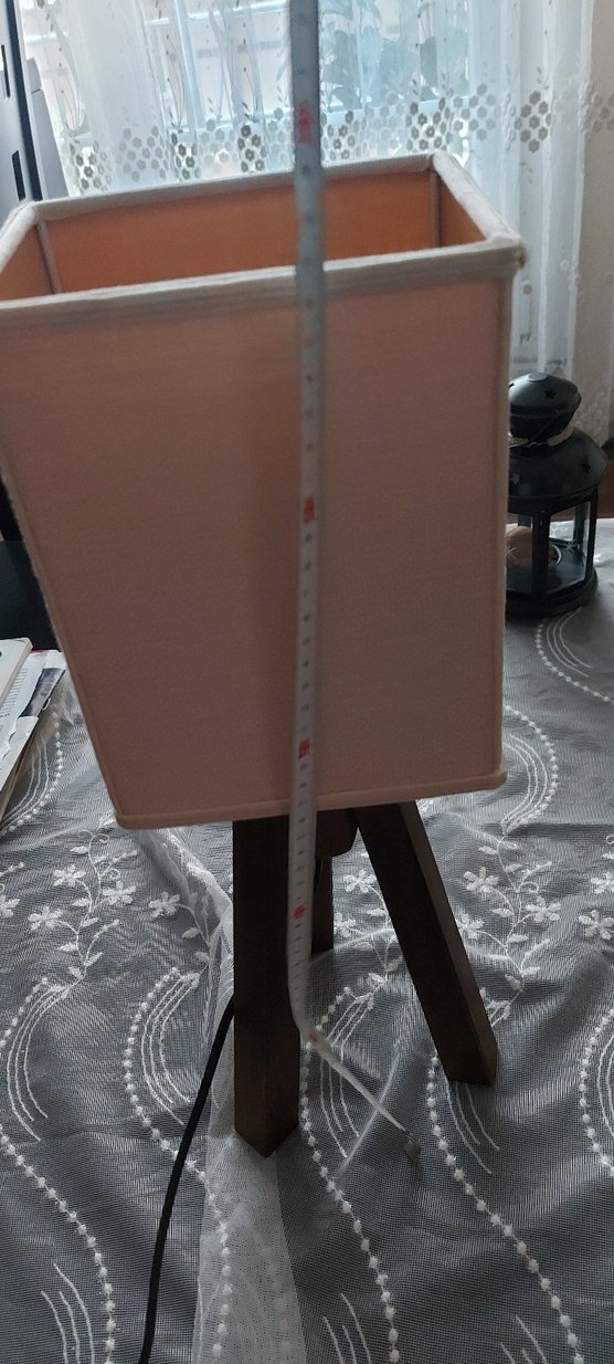 Bej Kumaş Abajur Lambası - Görsel 4