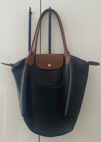 Kahverengi Tokalı Deri Kadın Çanta Longchamp Ambar