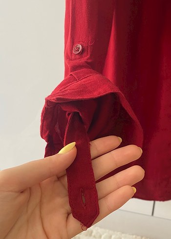 38 Beden Lcw | Bordo, Düğmeli Kadın Gömlek (38, M)