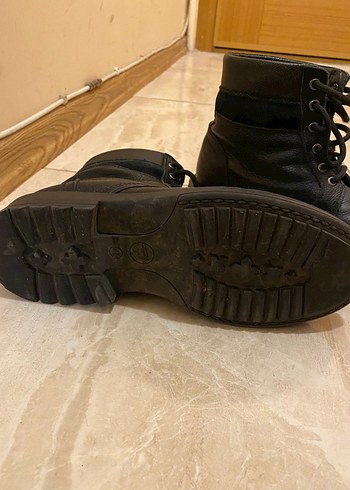 Siyah Mudo Deri Erkek Biker Bot - Görsel 3