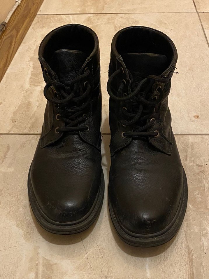 Siyah Mudo Deri Erkek Biker Bot - Görsel 4