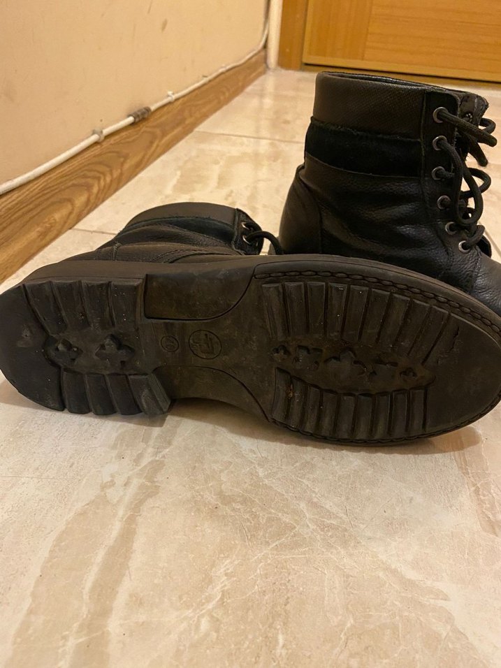 Siyah Mudo Deri Erkek Biker Bot - Görsel 3