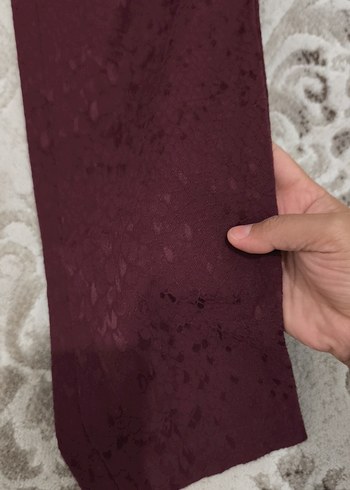 Journey Bordo Dantel Detaylı Kadın Kumaş Pantolon