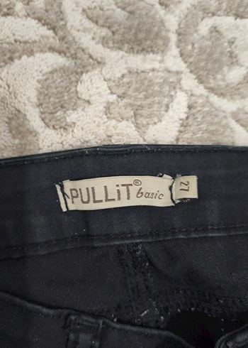 27 Beden Düğmeli Siyah Midi Boy Kadın Kot Pantolon