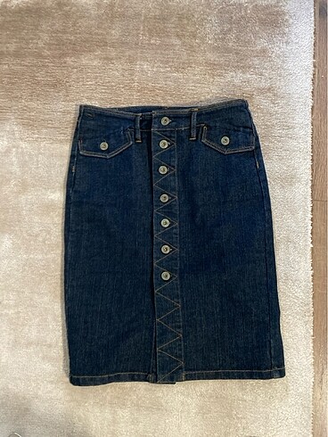 Mango jean etek yırtmaçlı