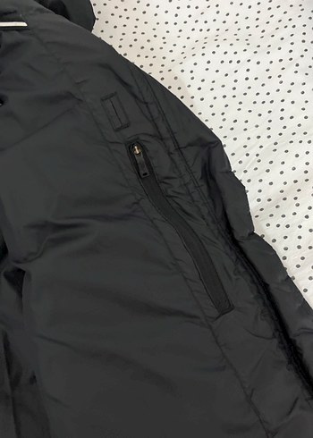 Kadın Siyah Midi Kışlık Street Wear Mont - Görsel 3