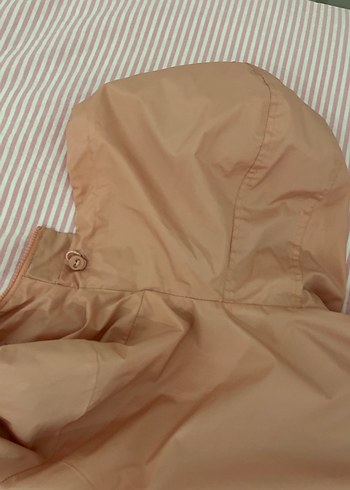 Bej Kadın Kapüşonlu Midi Yağmurluk - Görsel 6