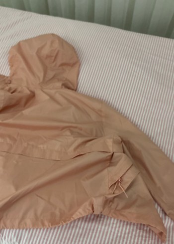 Bej Kadın Kapüşonlu Midi Yağmurluk - Görsel 8