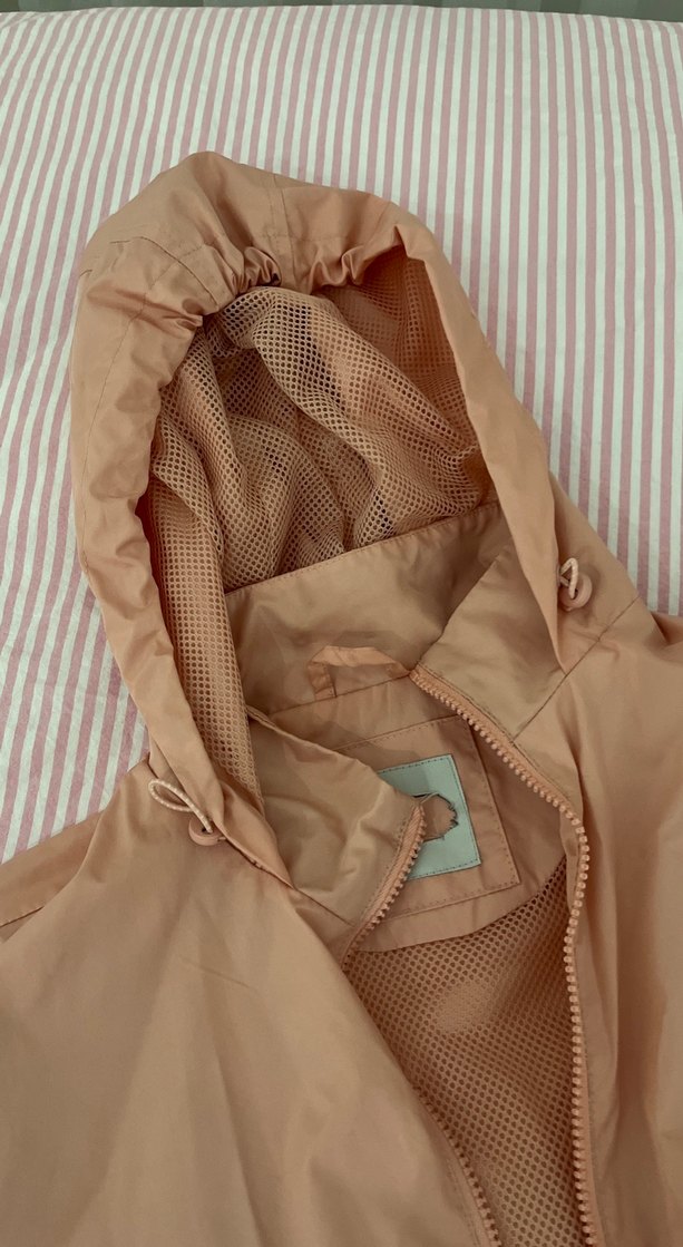Bej Kadın Kapüşonlu Midi Yağmurluk - Görsel 4