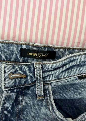 Kadın Mavi Bol Kesim Kot Pantolon - Görsel 3